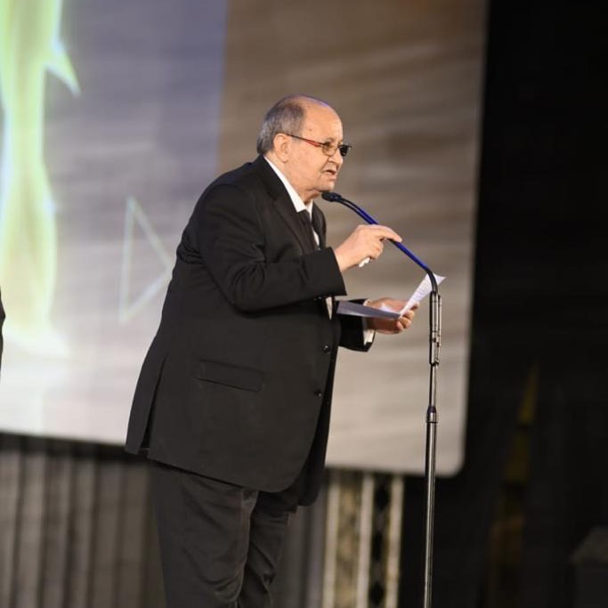 وحيد حامد أثناء تكريمه