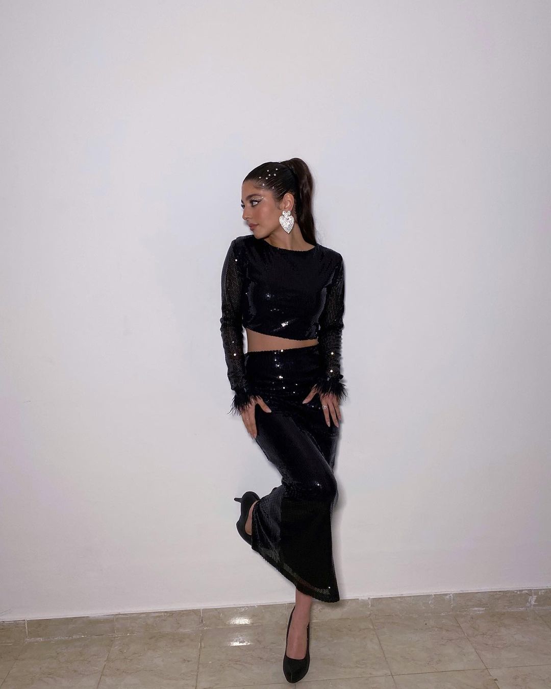 مايان السيد بلوك سهرة خاطف بالتنورة الماكسي