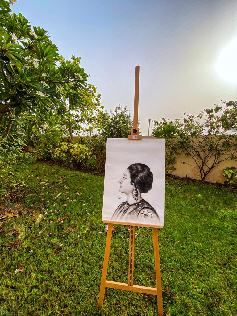 بورتريه بديع بريشة الفنان الشاب طارق بلدينا 