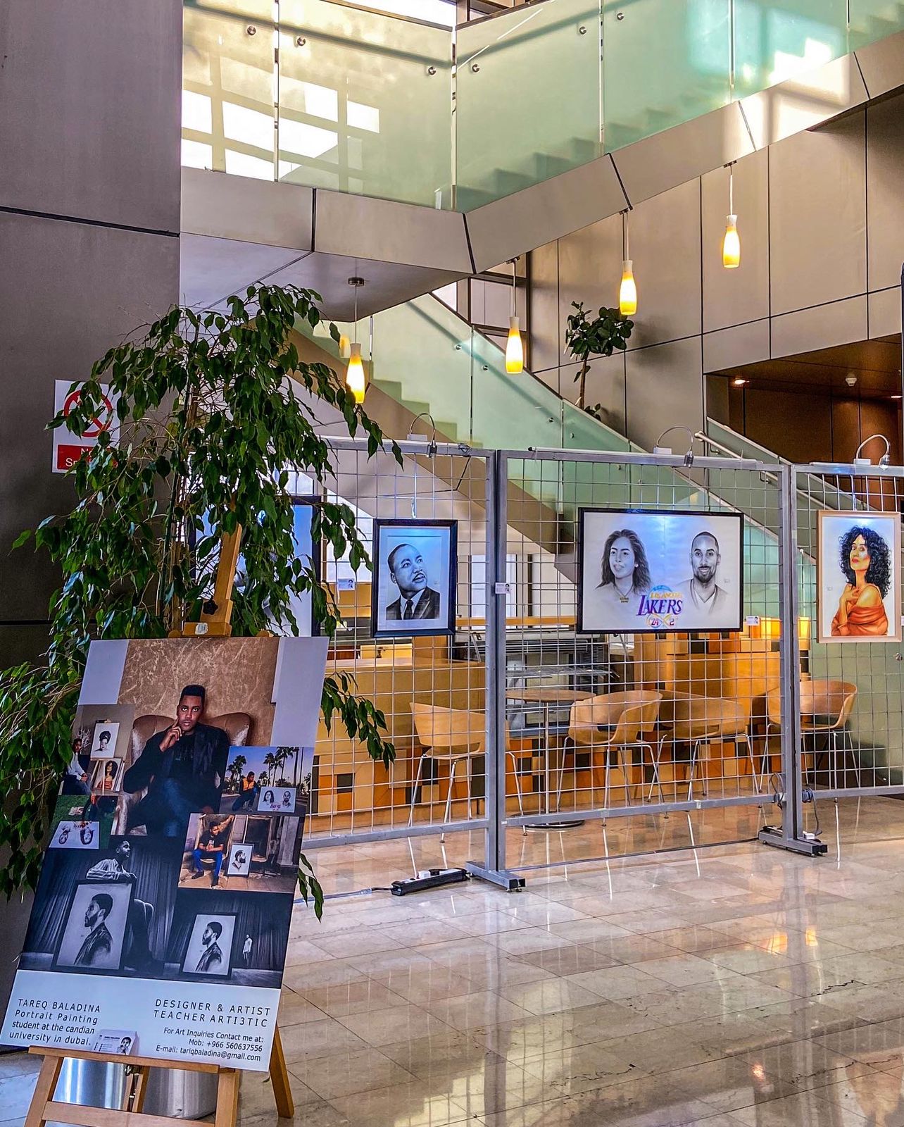 طارق بلدينا يشارك في العديد من المعارض الفنية العالمية 