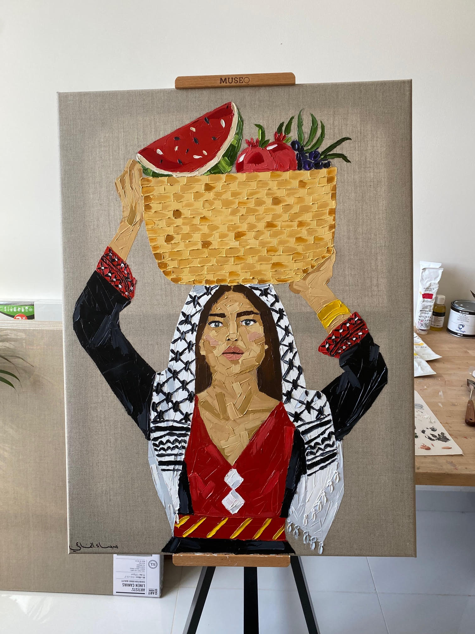 عمل الفنانة التشكيلية ميساء المناعي