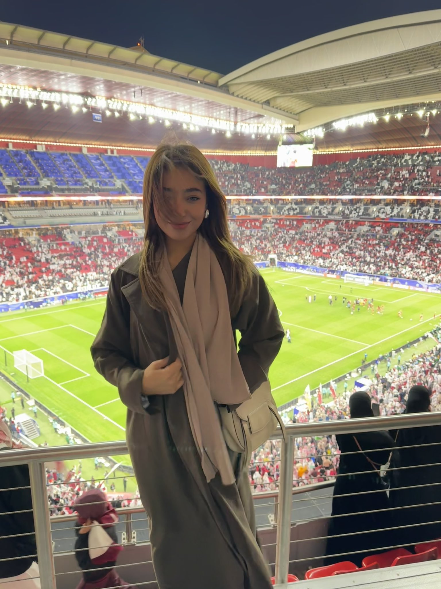  زارا السيف في مدرجات لوسيل في قطر. 