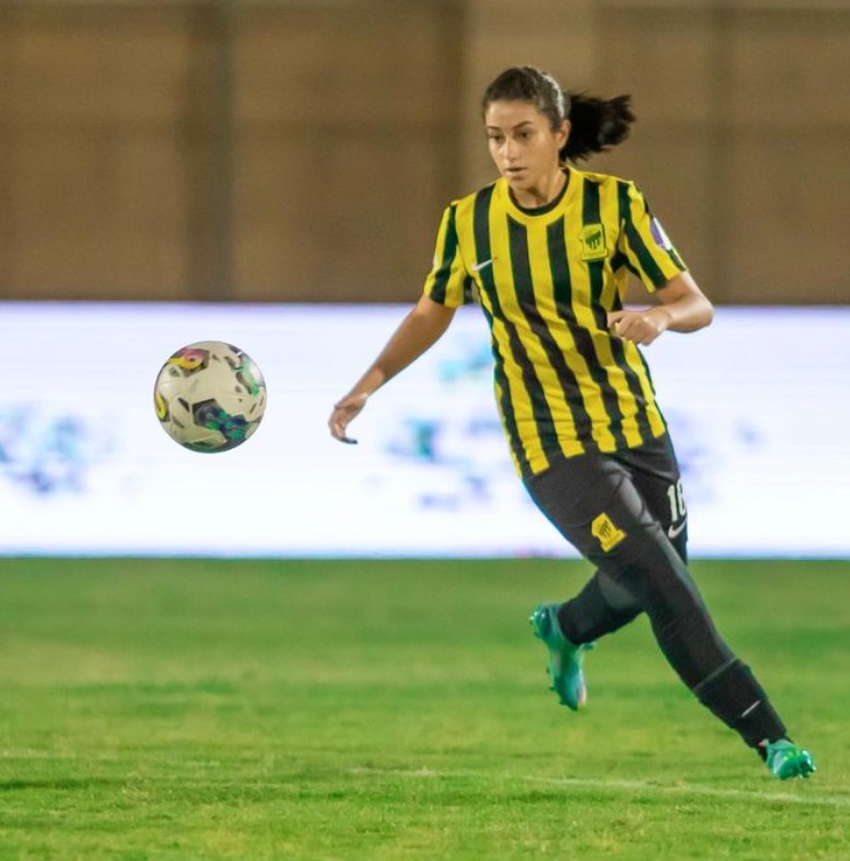  فرح جفري في تدريبات الاتحاد. 