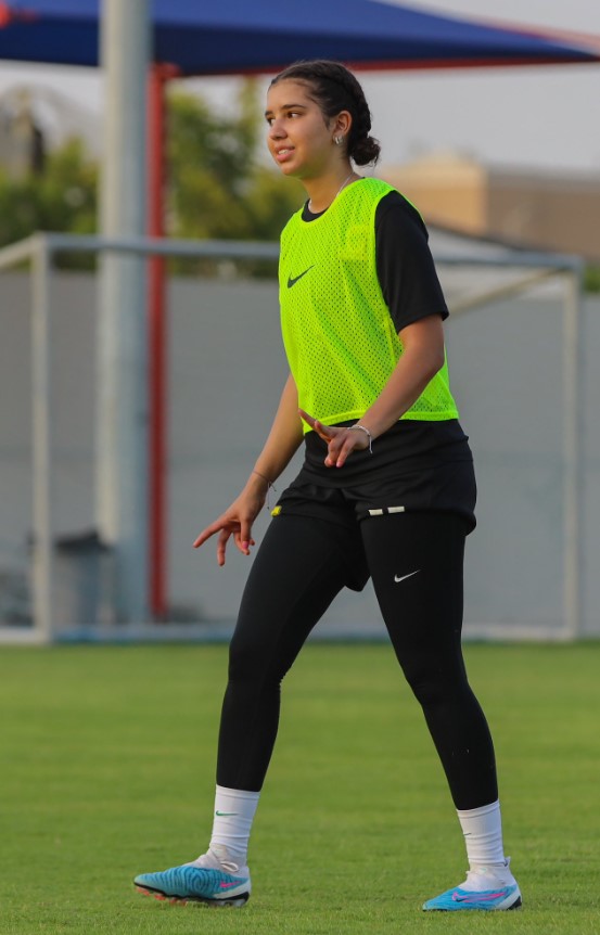  مريم التميمي في تدريبات الاتحاد السعودي . 