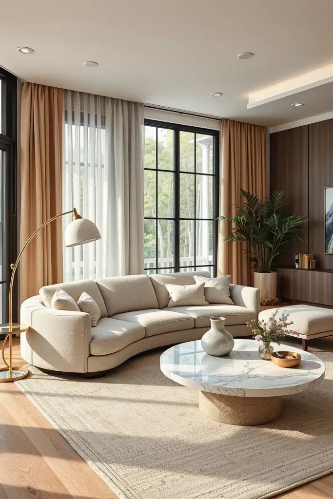 أثاث بأشكال منحنية