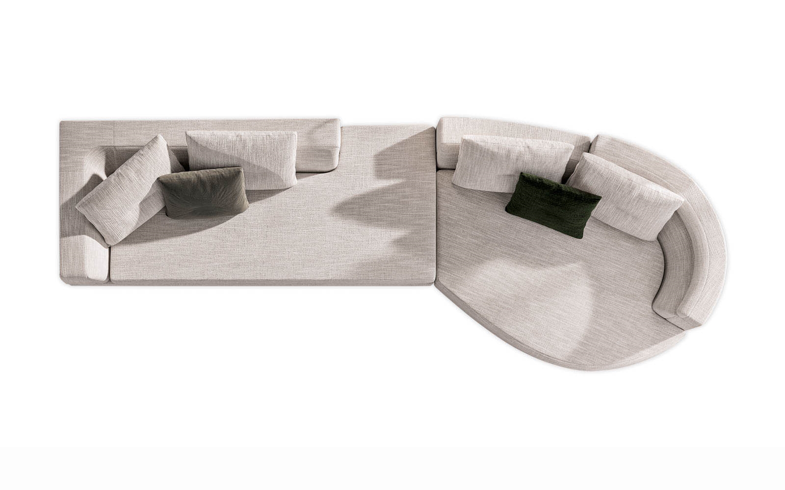 أريكة ألكسندر يمكن دمجها بسلاسة لخلق مناطق حميمية في مساحات المعيشة