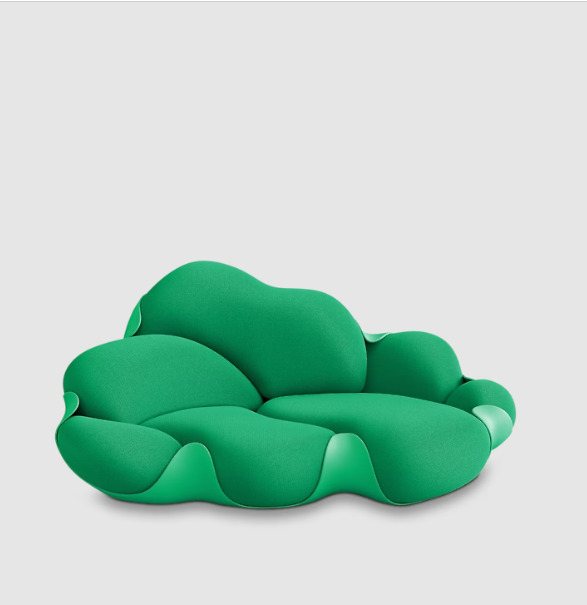 أريكة بومبوكا Bomboca Sofa باللون الأخضر الزمردي من علامة لويس فيتون