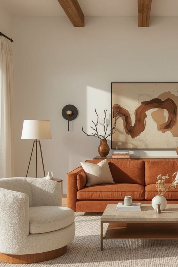 أريكة مخملية بلون الكراميل