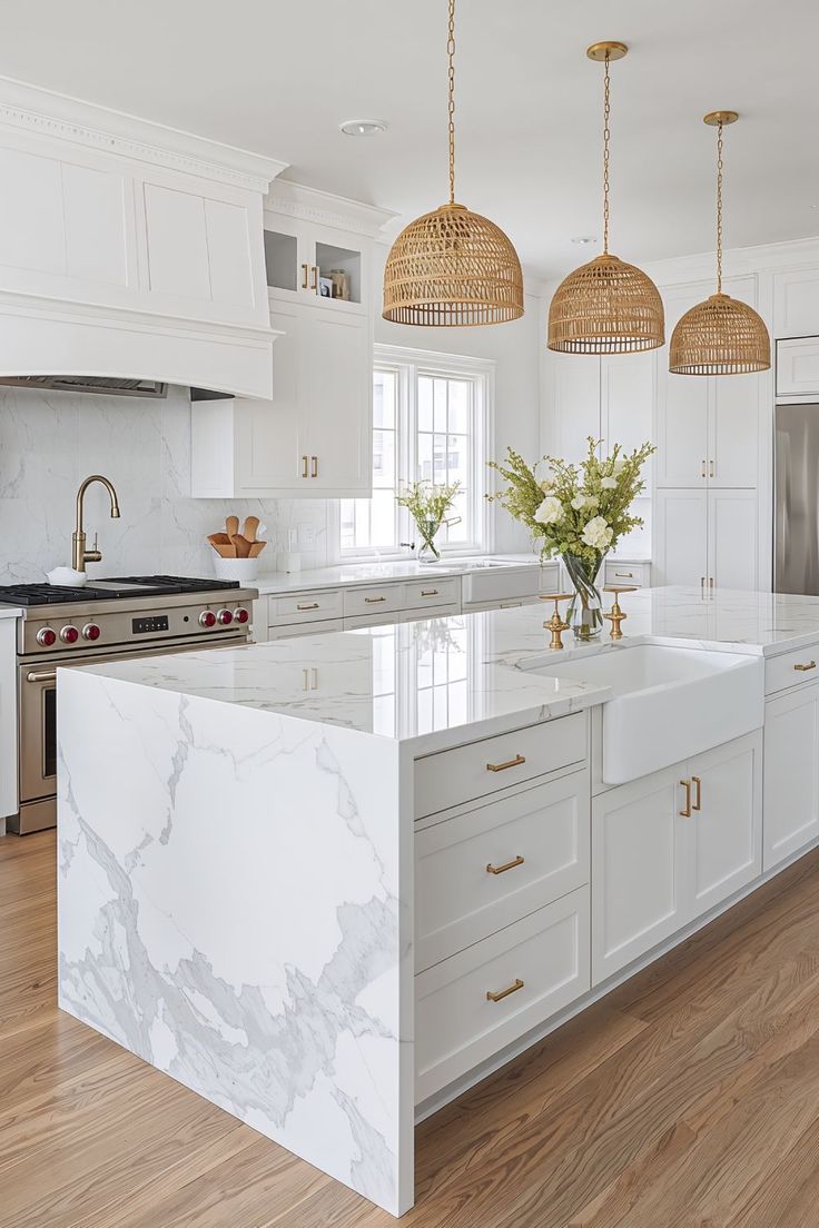 أسطح عمل من الكوارتز الأبيض