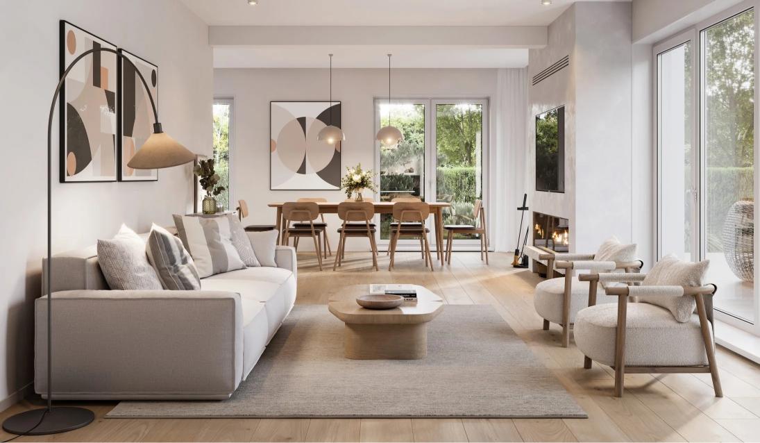 أسلوب الفخامة الهادئة Quiet Luxury في غرفة المعيشة