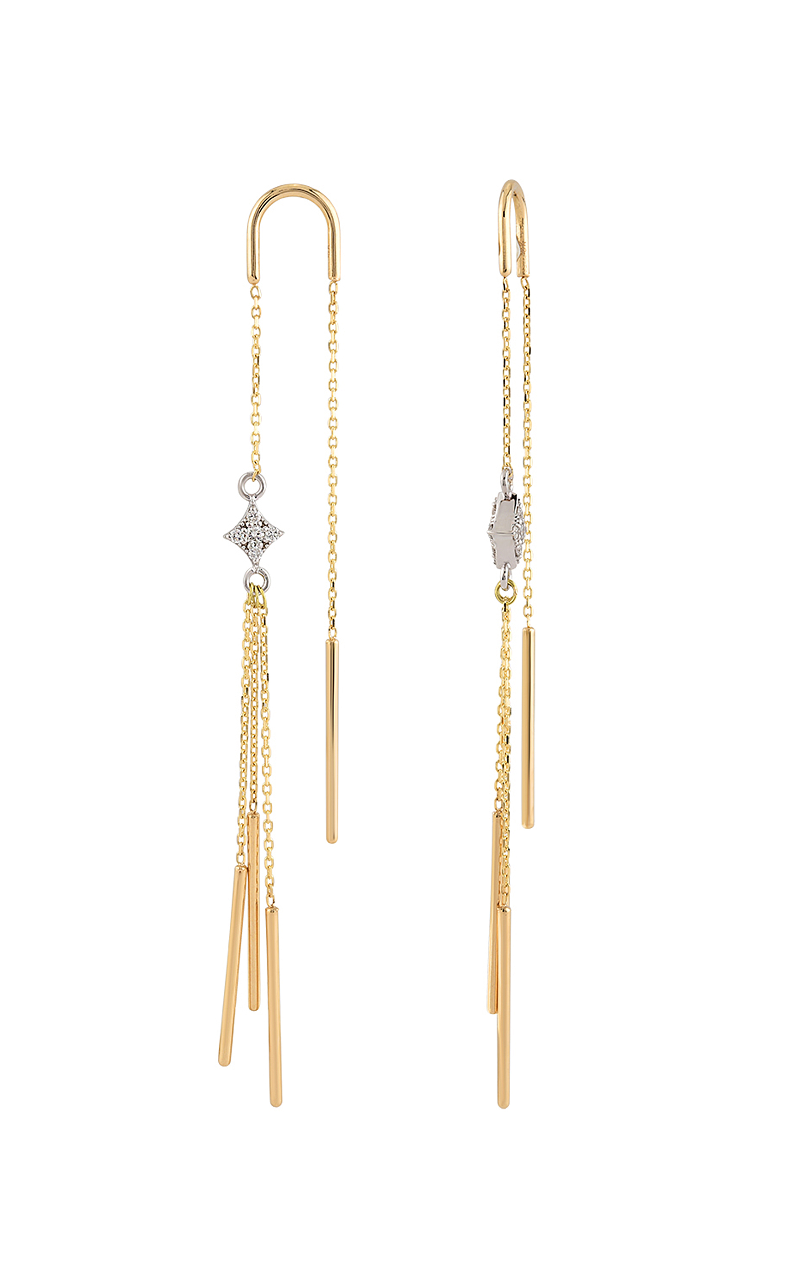 أقراط خيطية عصرية من Mirel Fine Jewelry