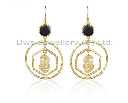 أقراط ذهب Round Hoop من DWS Jewellery