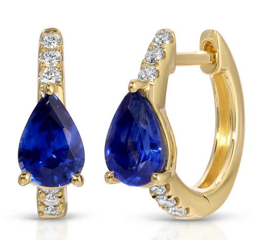 أقراط ماسية مرصعة بالياقوت من  Anitako