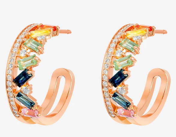 أقراط مرصعة بحجر الزفير من  Samra