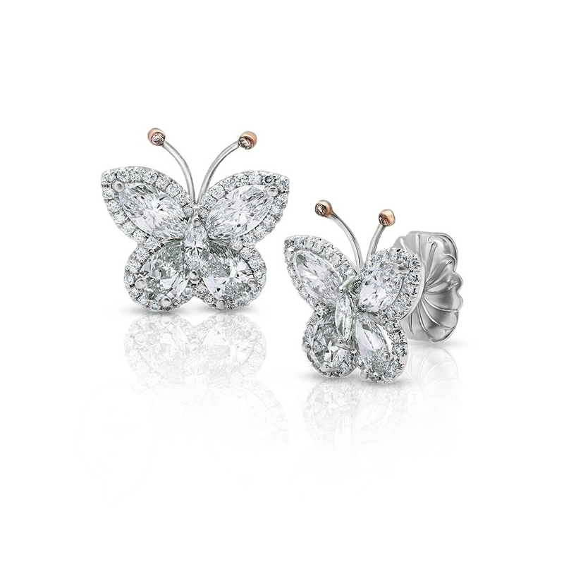 أقراط Diamond Butterfly من Raven Fine Jewelers