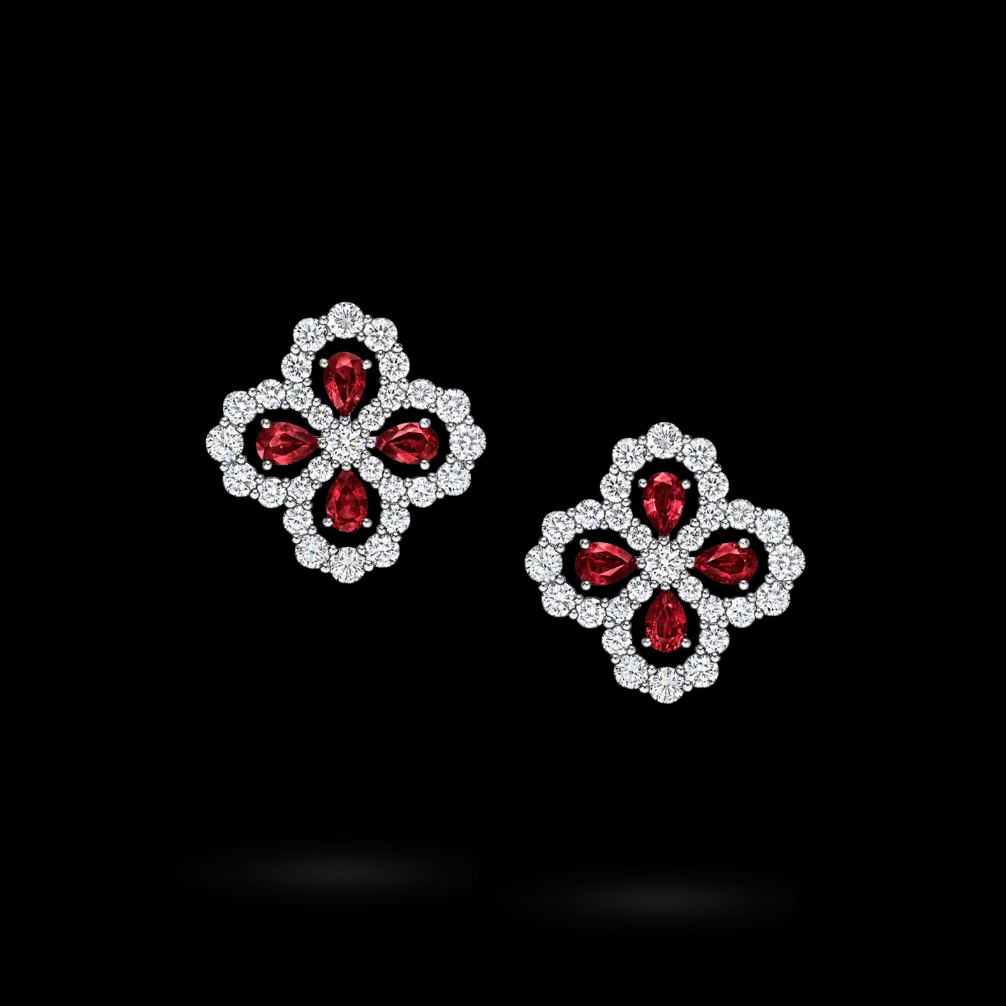 أقراط Diamond Loop Full Motif من Harry Winston