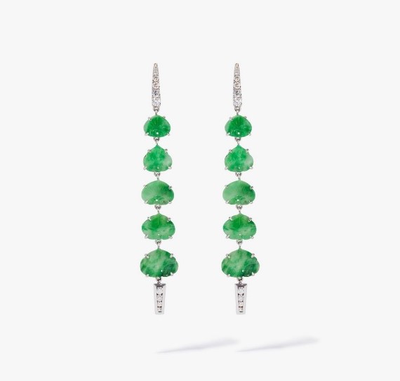 أقراط Large Jade Drop من Annoushka