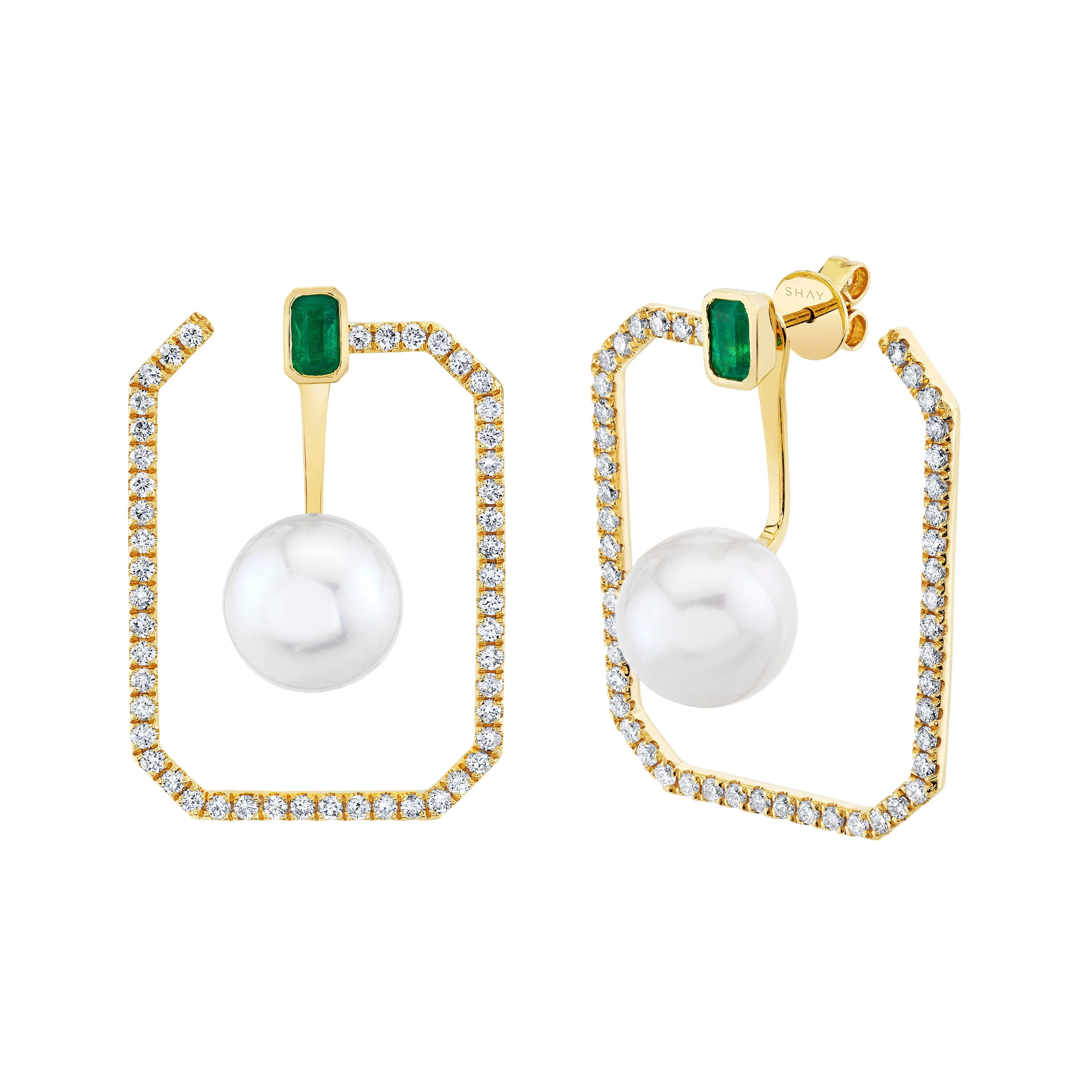 أقراط OCTAGON HOOP JACKET من Shay