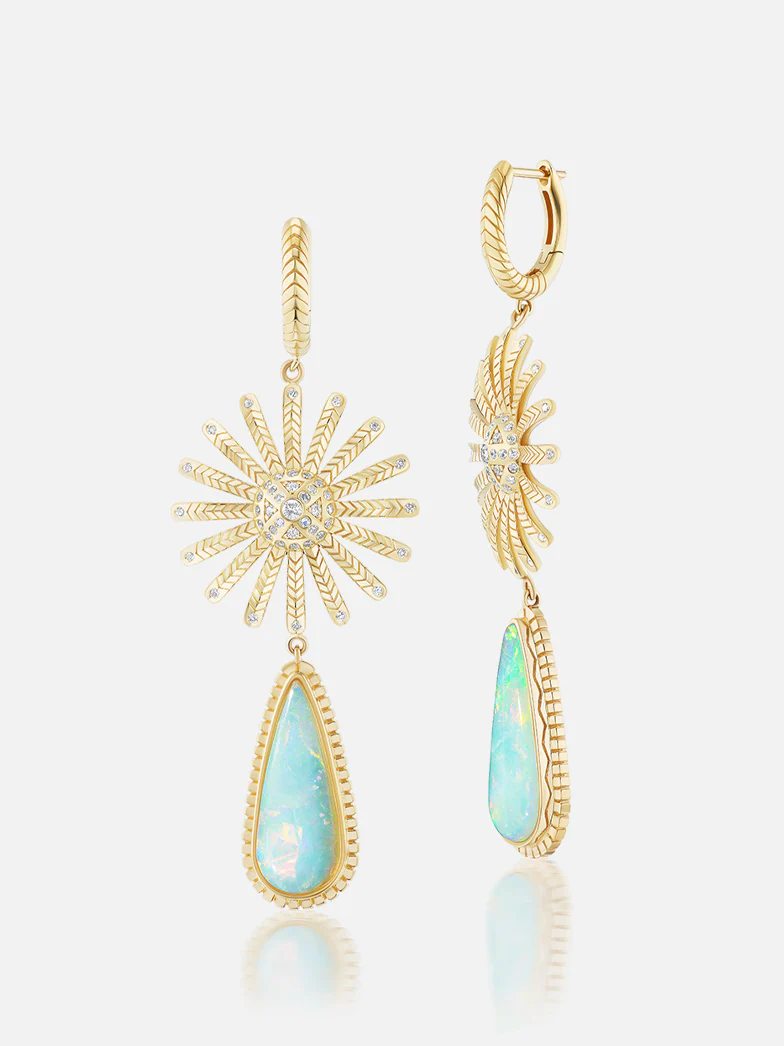 أقراط Sunflower Dew Drop من Harwell Godfrey