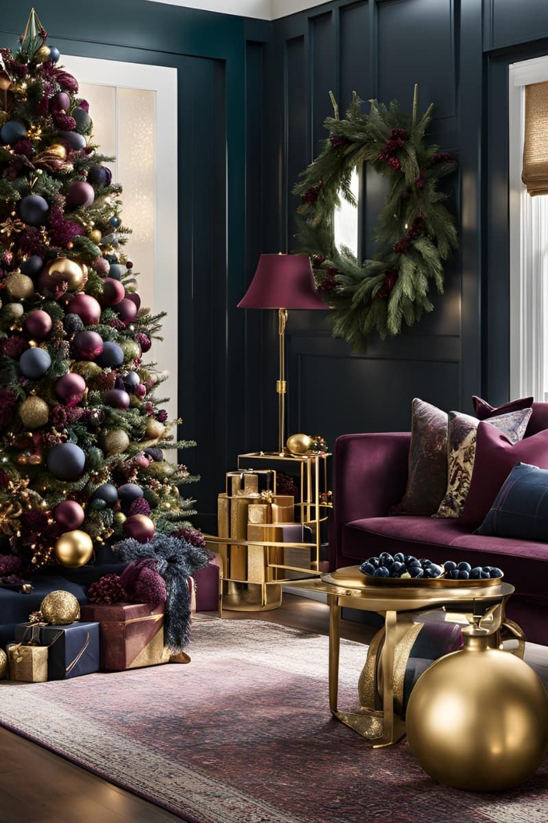 ألوان الجواهر في زينة العطلات