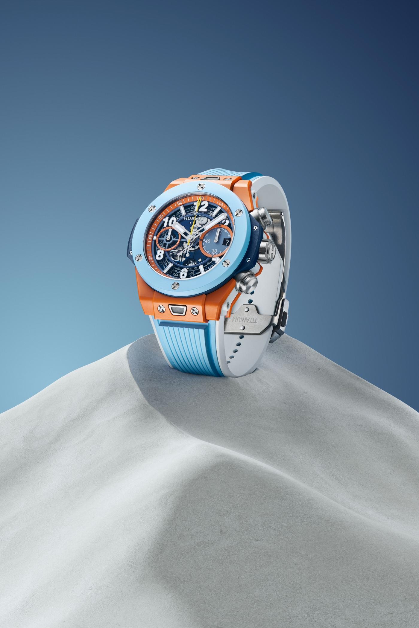 ألوان الصيف النابضة في ساعةBig Bang Unico Summer 2025 من Hublot