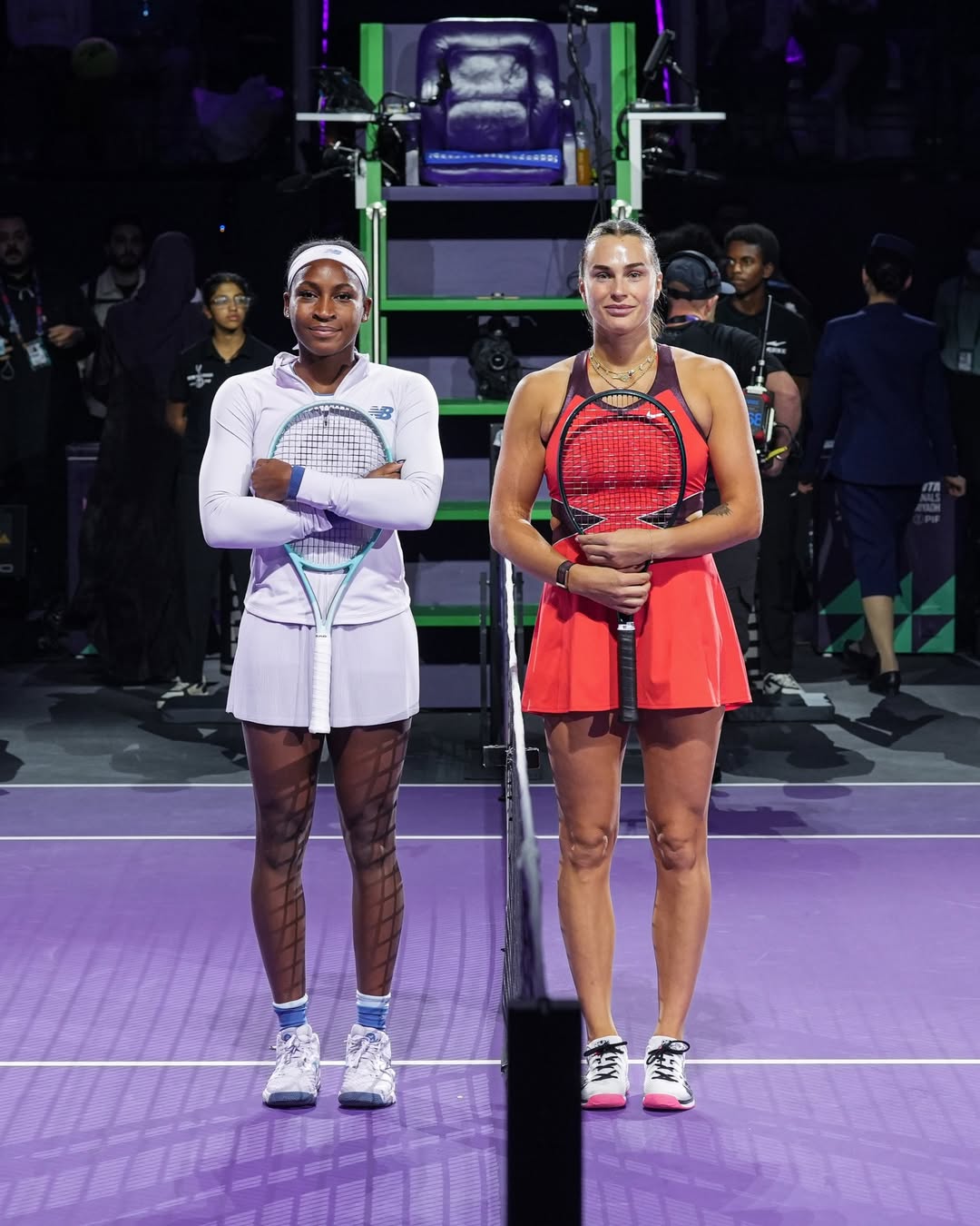 إحدى أقوى منافسات ختام دور المجموعات لنهائيات رابطة محترفات التنس بالرياض