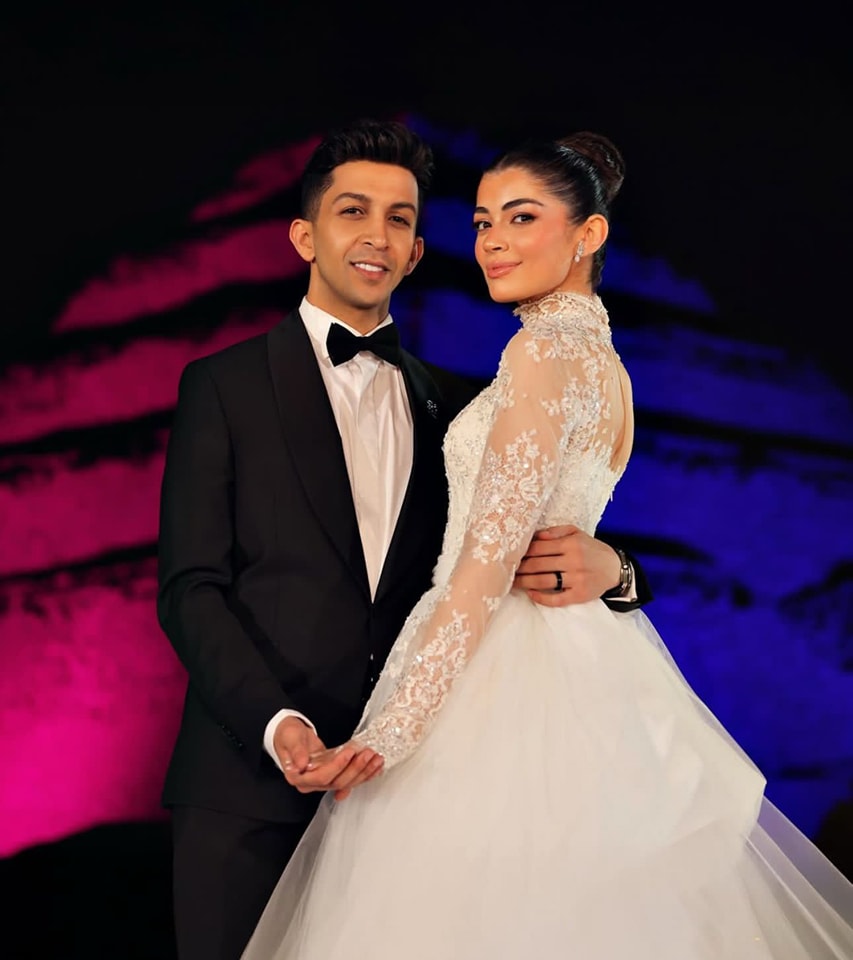 إختارت ليلى أحمد زاهر فستان زفافها من زهير مراد