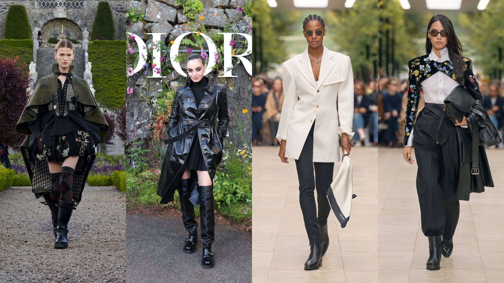 إطلالات بأحذية عالية الرقبة من Celine وDior