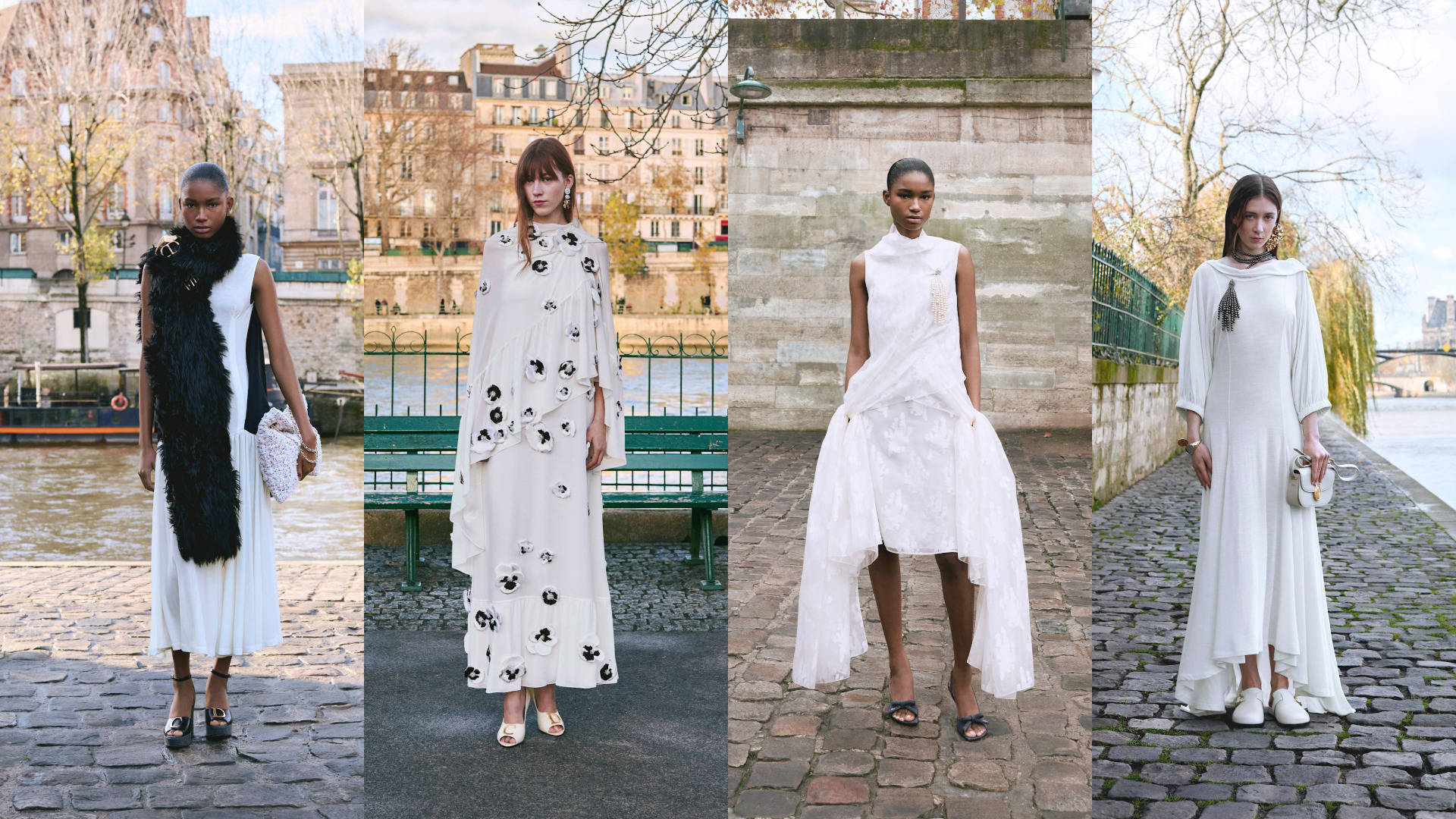 إطلالات بأقمشة خفيفة باللون الأبيض من Dior