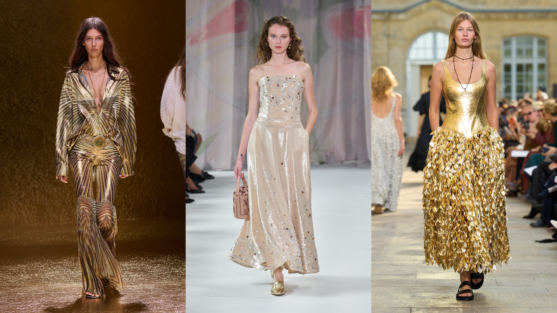 إطلالات بألوان معدنية