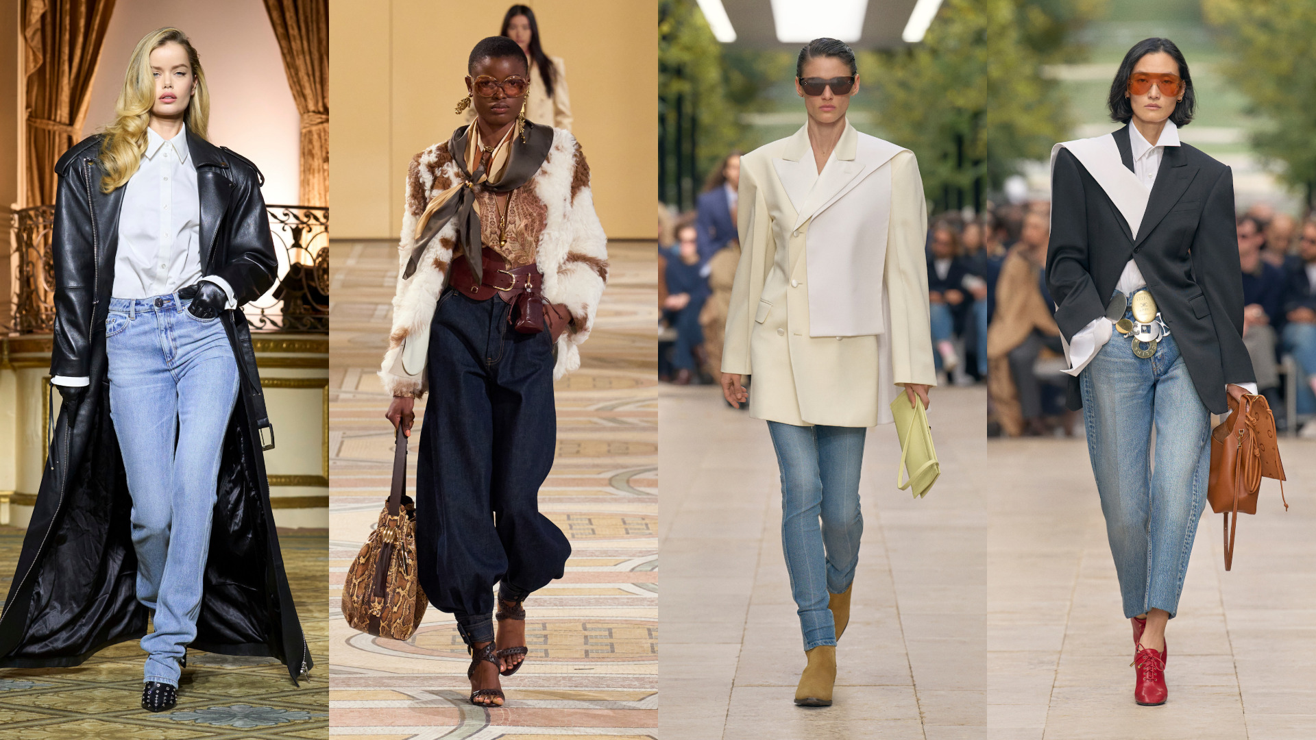 إطلالات بالجينز مناسبة للعمل من Celine وZimmermann وRetrofete