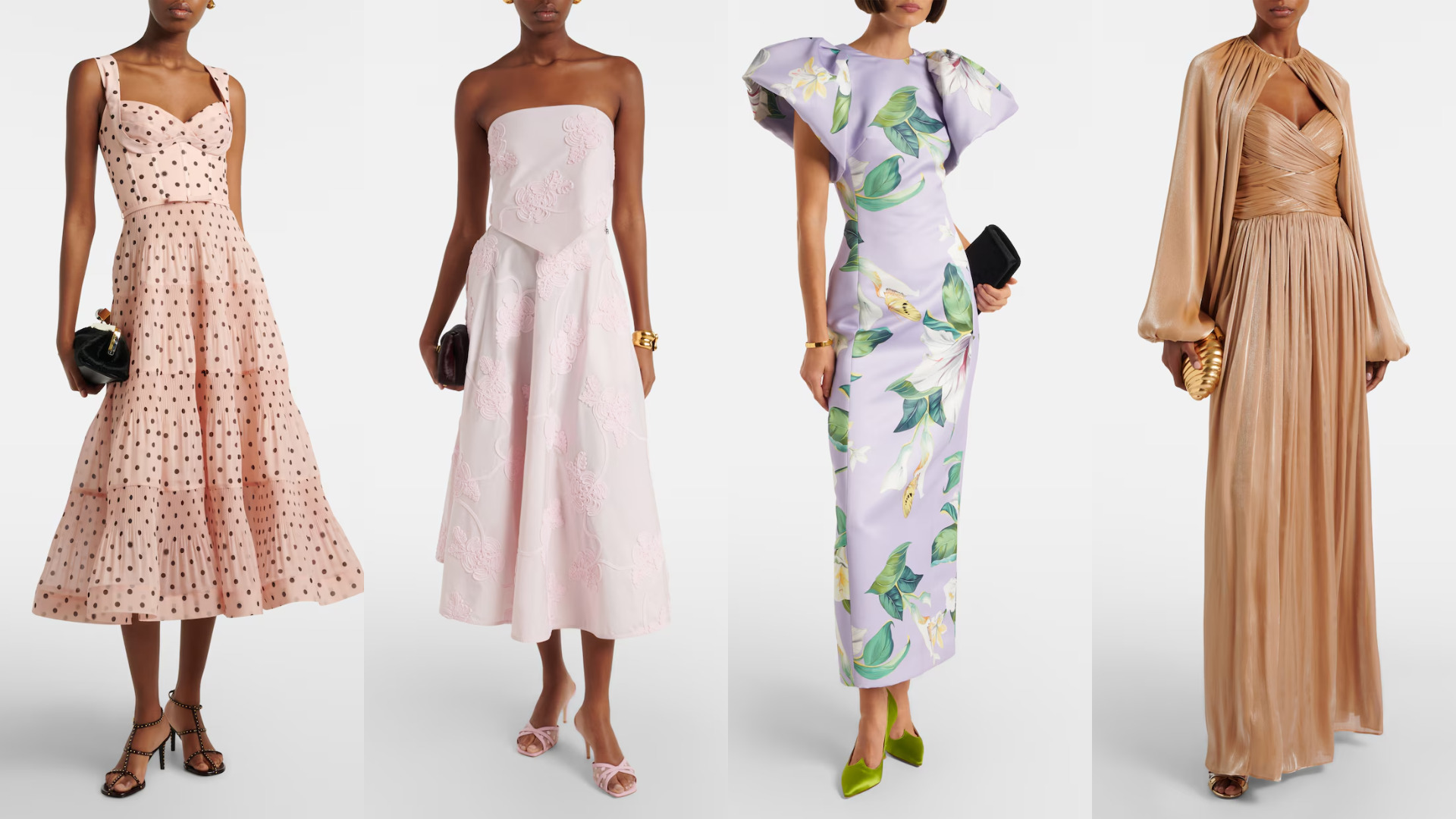 إطلالات بقصات انسيابية رومانسية