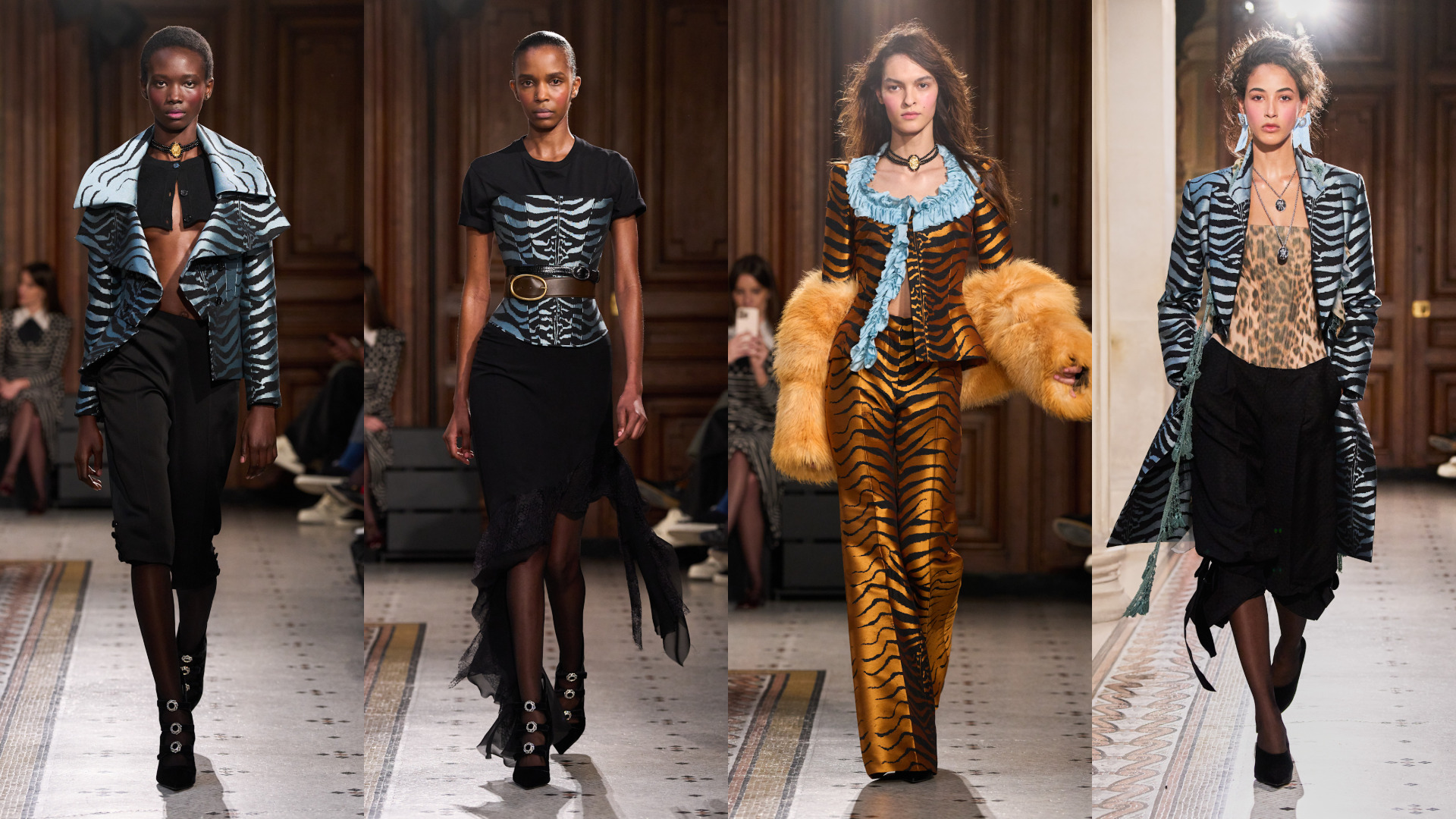 إطلالات بنقشة الزيبرا من Nina Ricci