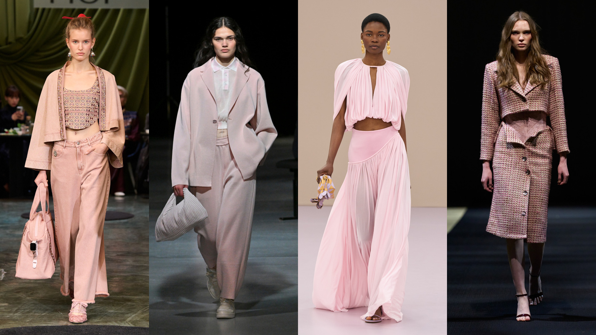 إطلالات دافئة بدرجات الوردي