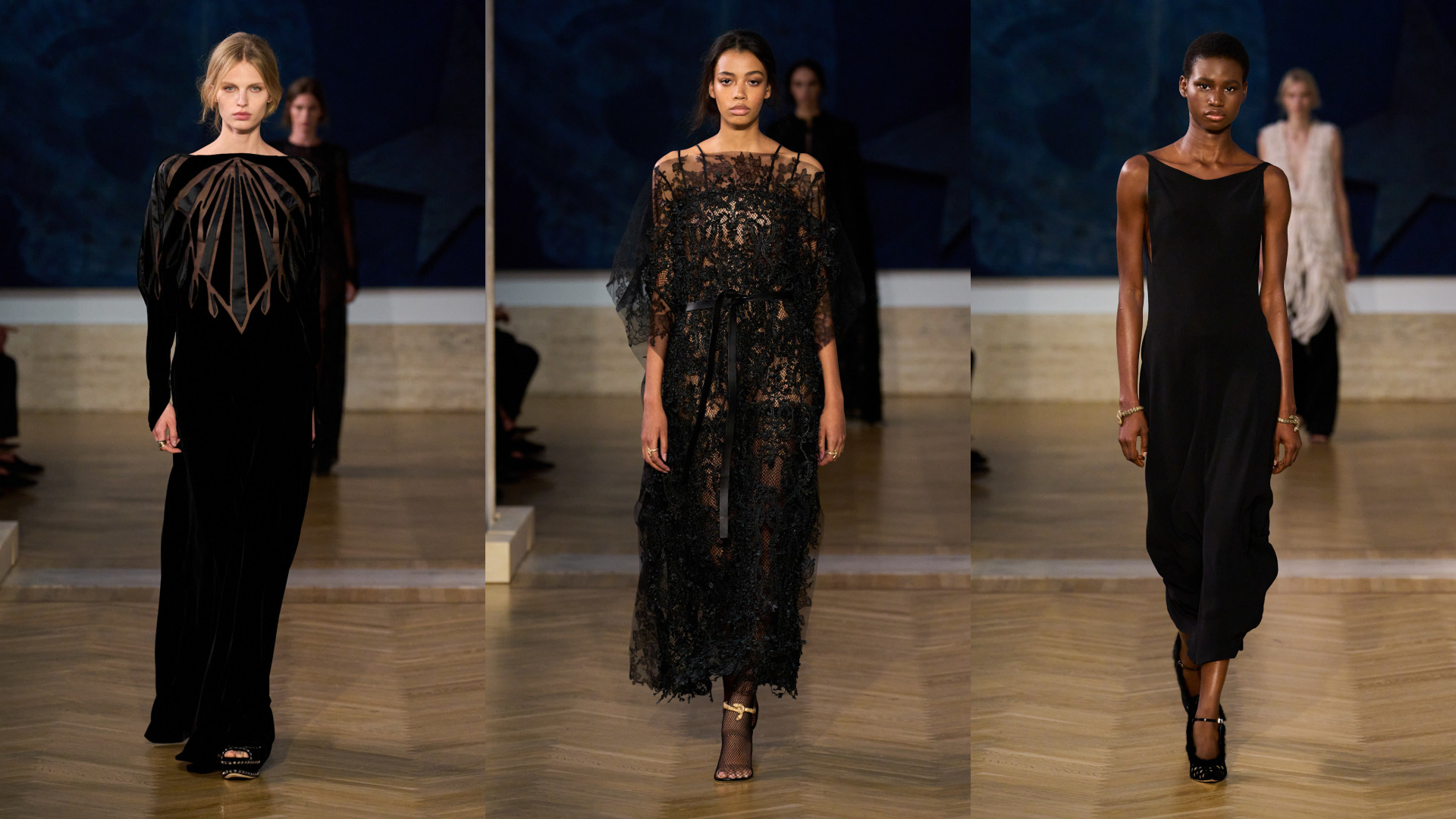 إطلالات رسمية بياقة على شكل قارب من Fendi
