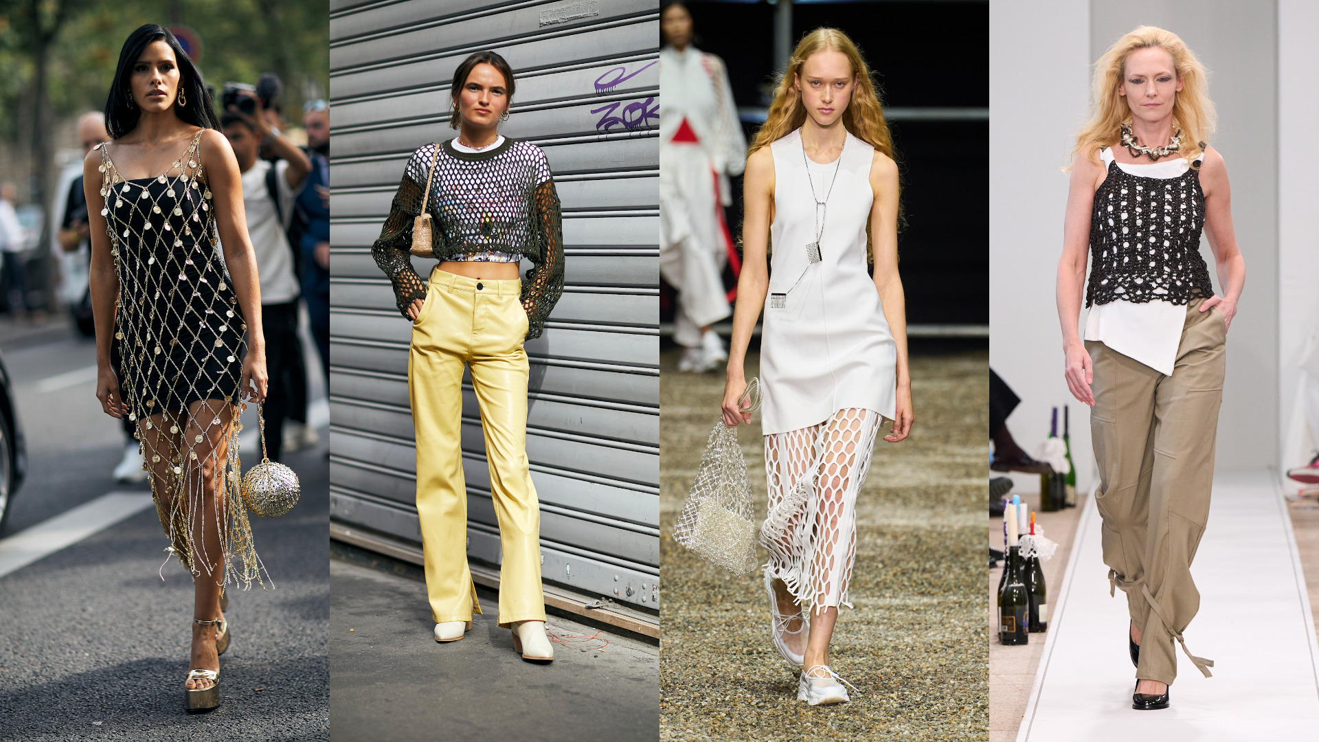 إطلالات نهارية وأخرى مسائية من قماش الشبك