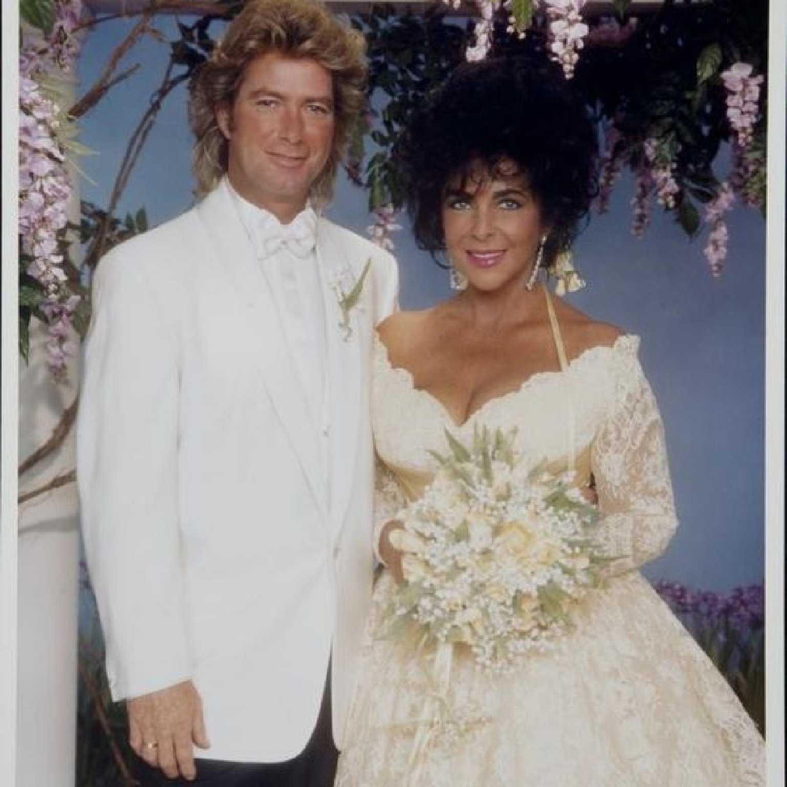إليزابيث تايلور Elizabeth Taylor ولاري فورتنسكي Larry Fortensky