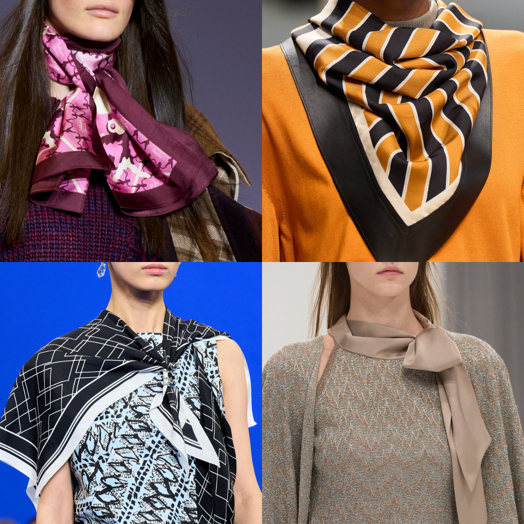 وشاح بألوان ونقوش مناسبة لخريف شتاء 2025 2026