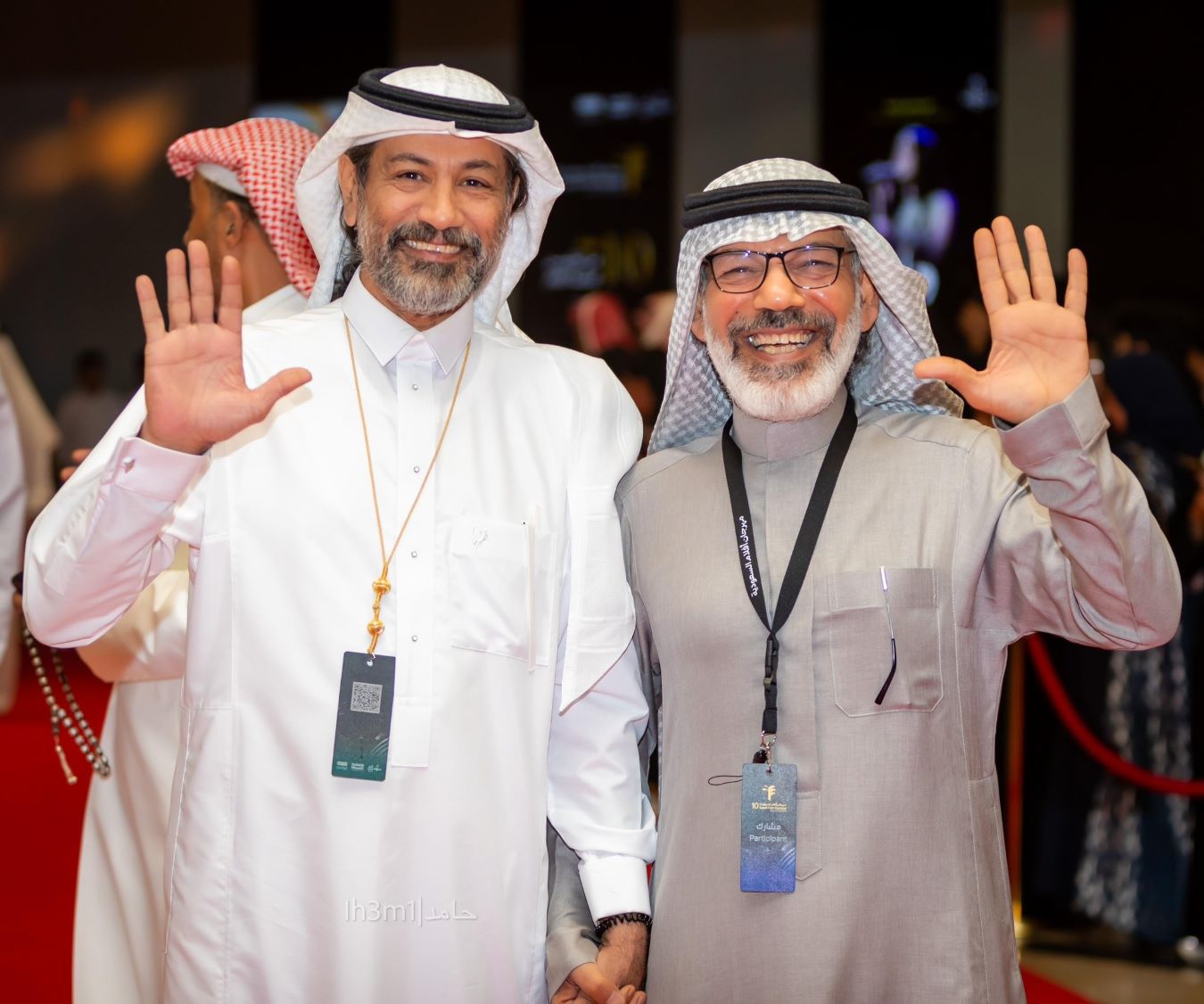 ابراهيم الحساوي مع أحمد الملا مدير مهرجان أفلام السعودية