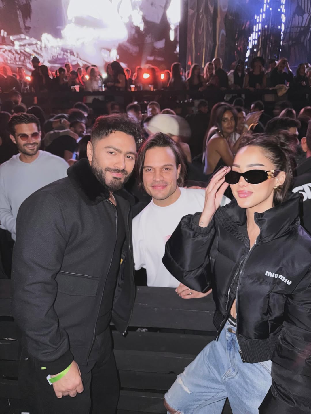 اجتماع عائلي لـ تامر حسني وبسمة بوسيل