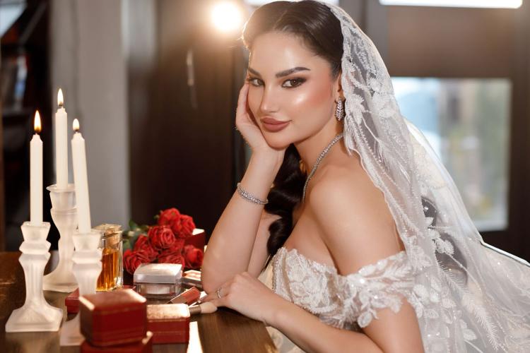 اطلالة عروس من خبيرة التجميل جلاء الأزهري