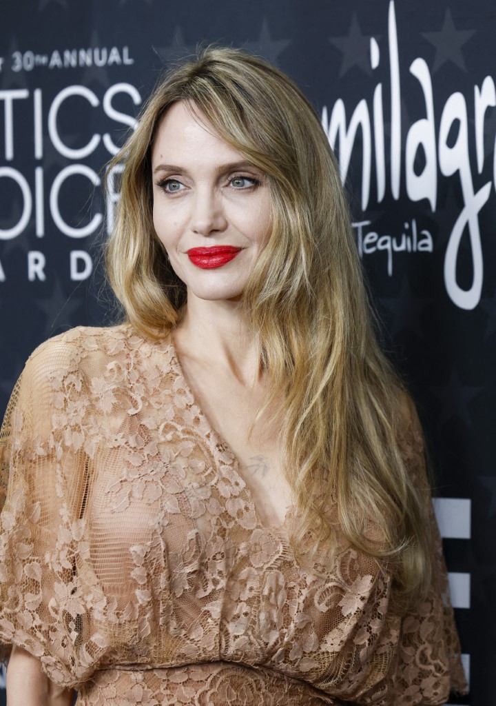 اطلالة Angelina Jolie بصبغات الشعر الاشقر الفاتح