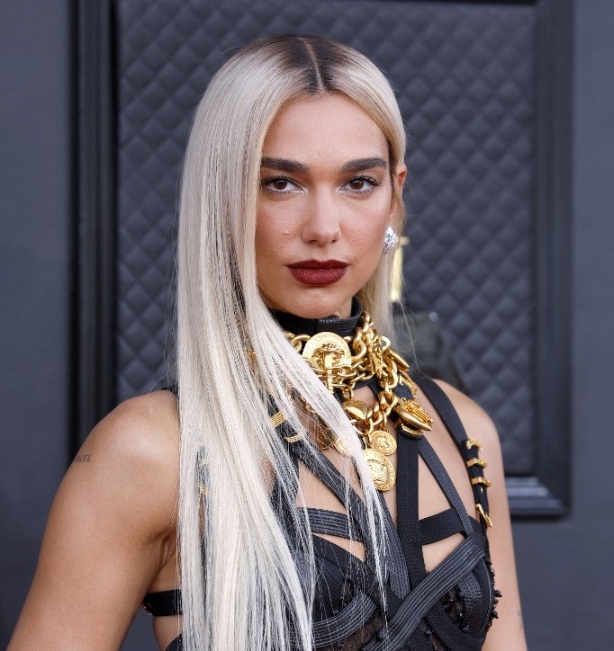 إطلالة Dua Lipa بأحمر الشفاه المخملي