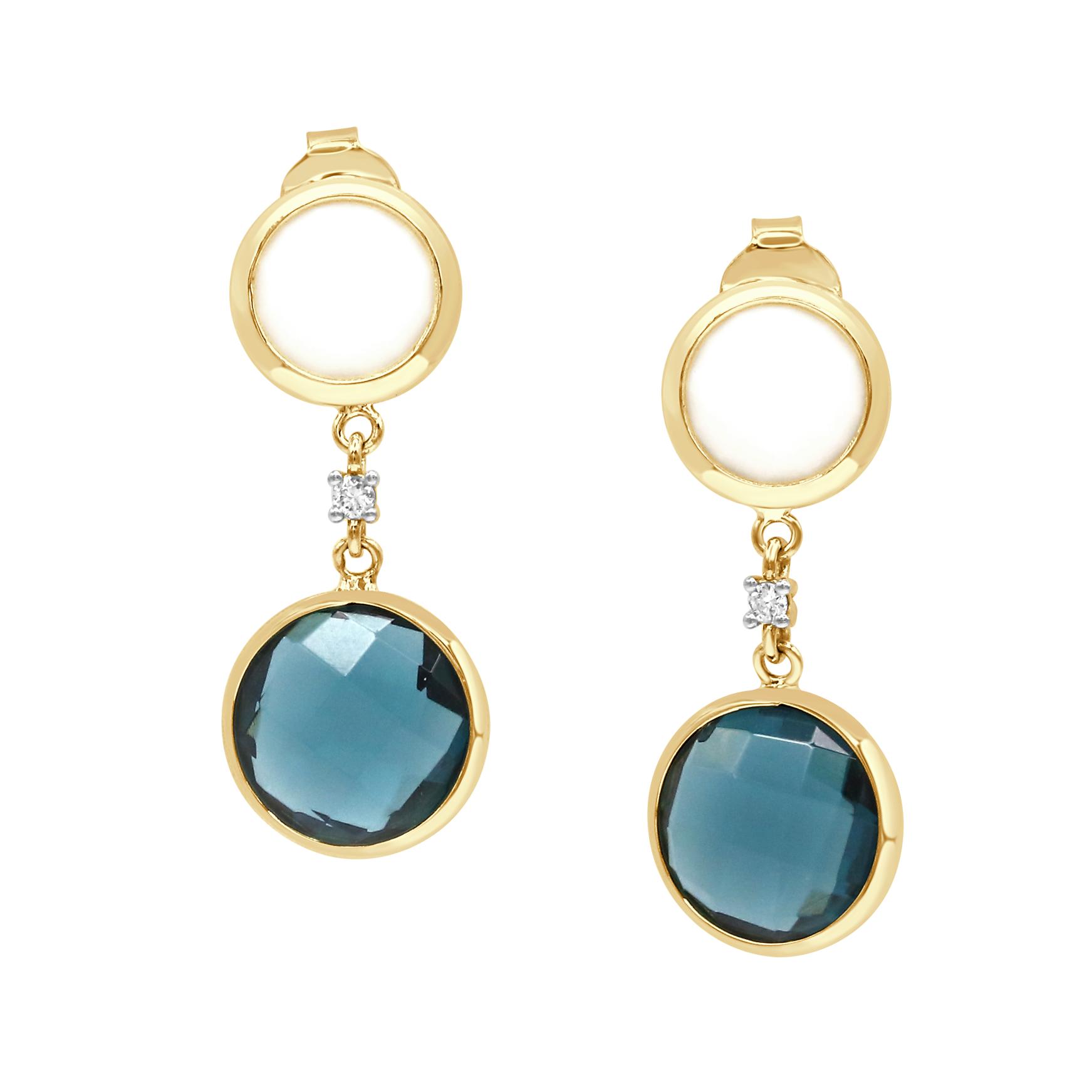 اقراط بحجر التوباز من lamarquisejewellery