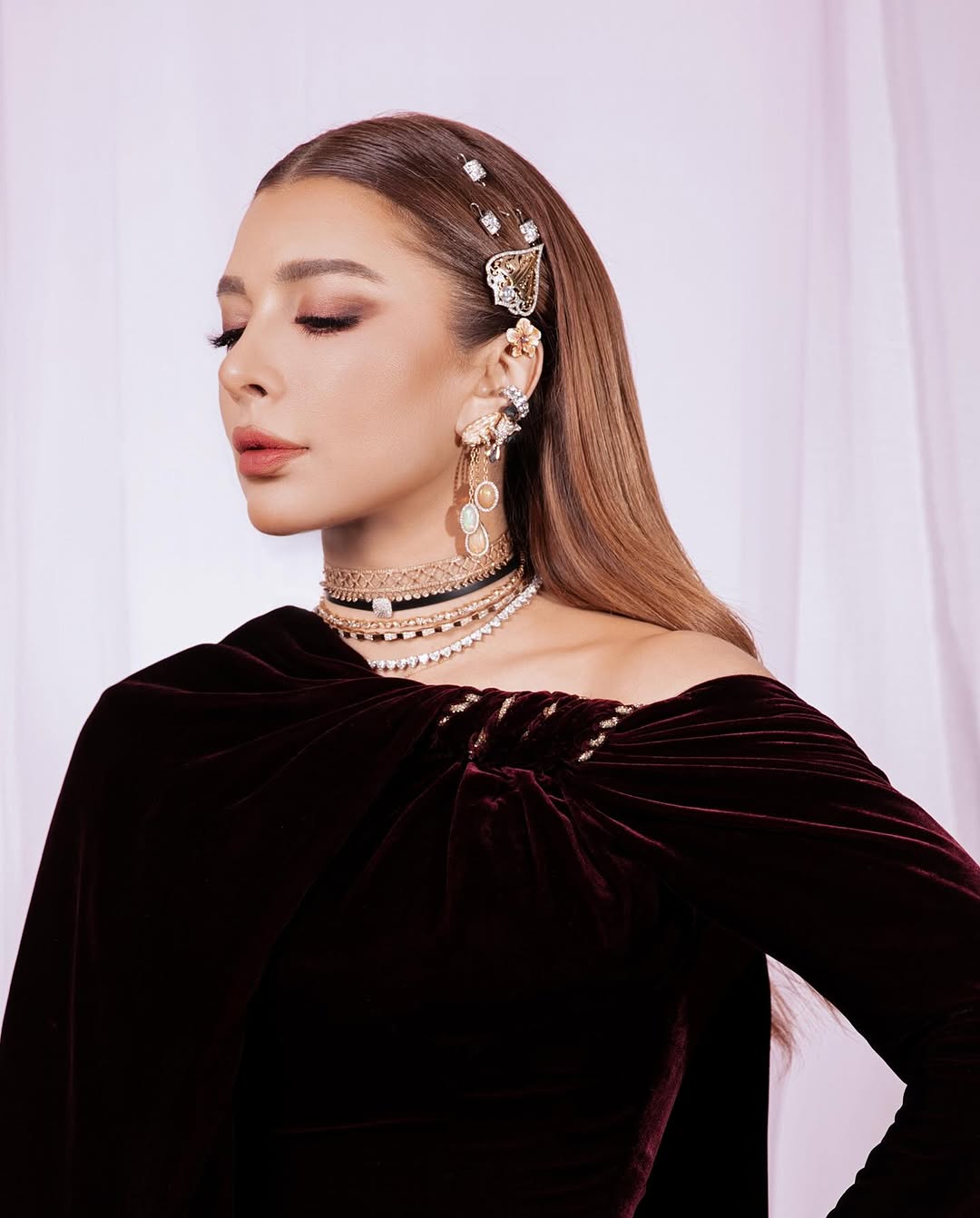 أكسسوارات شعر هندسية فاخرة بأسلوب النجمة أصالة