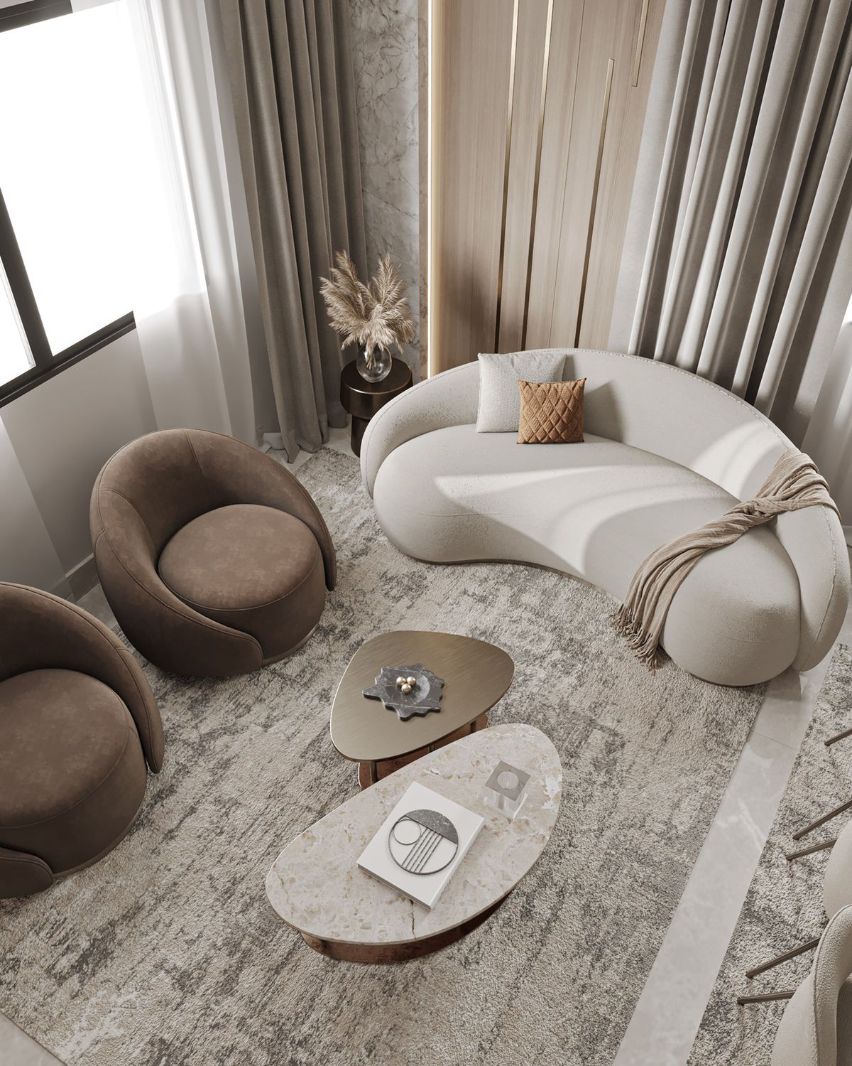 الأثاثات ذات الأشكال المنحنية