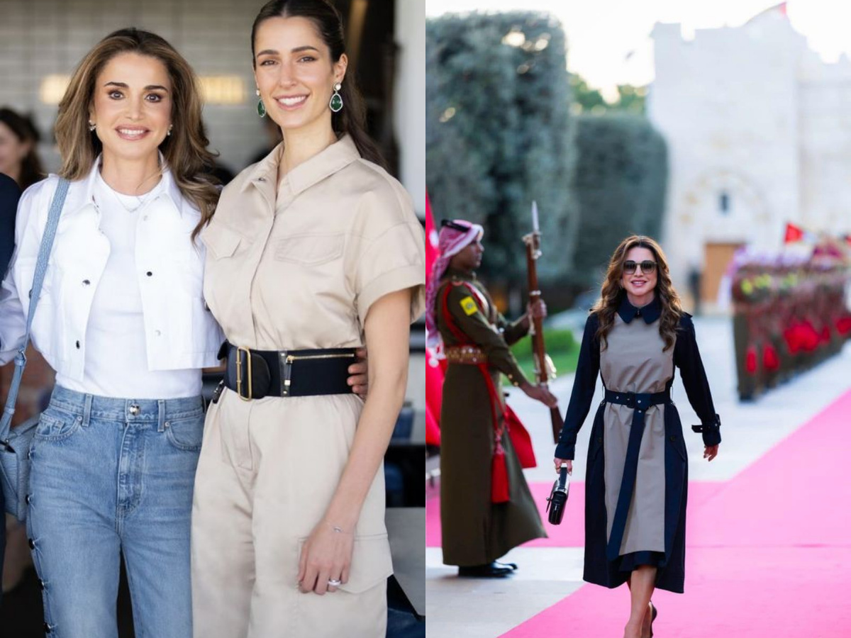 الأحزمة من الأكسسوارات المفضلة للملكة رانيا والأميرة رجوة
