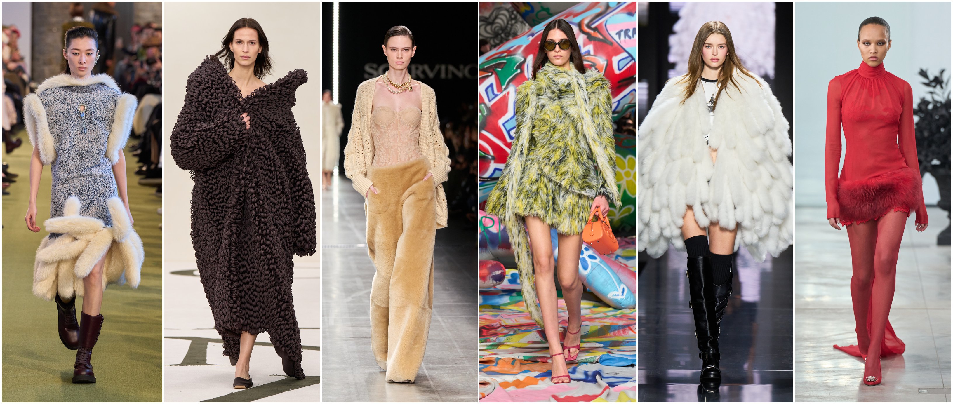 الأقمشة الزغبية لدى بلومارين، دولتشي أند غابانا، ديزل، ارمانو شيرفينو، كالفين كلاين، ورابان