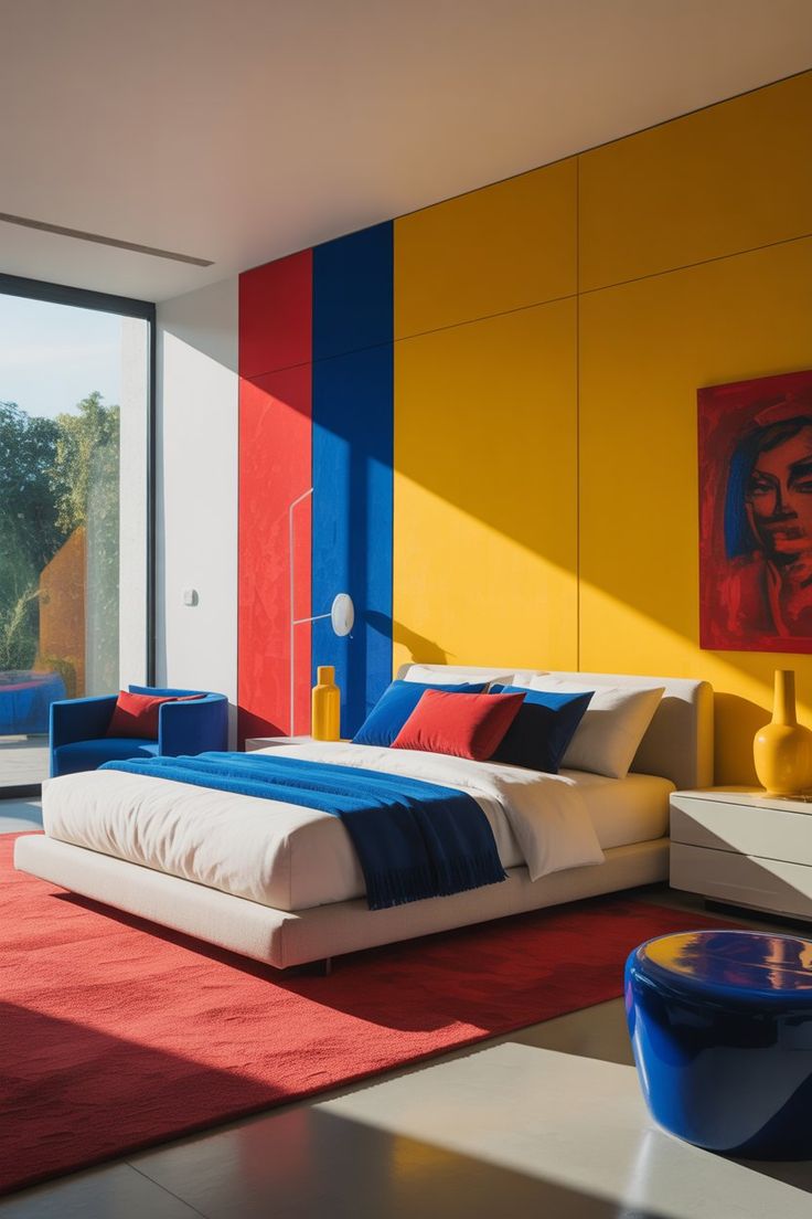 الألوان الصارخة من النغمات التي ينصح الخبراء بالتوقف عن اختيارها لغرف النوم