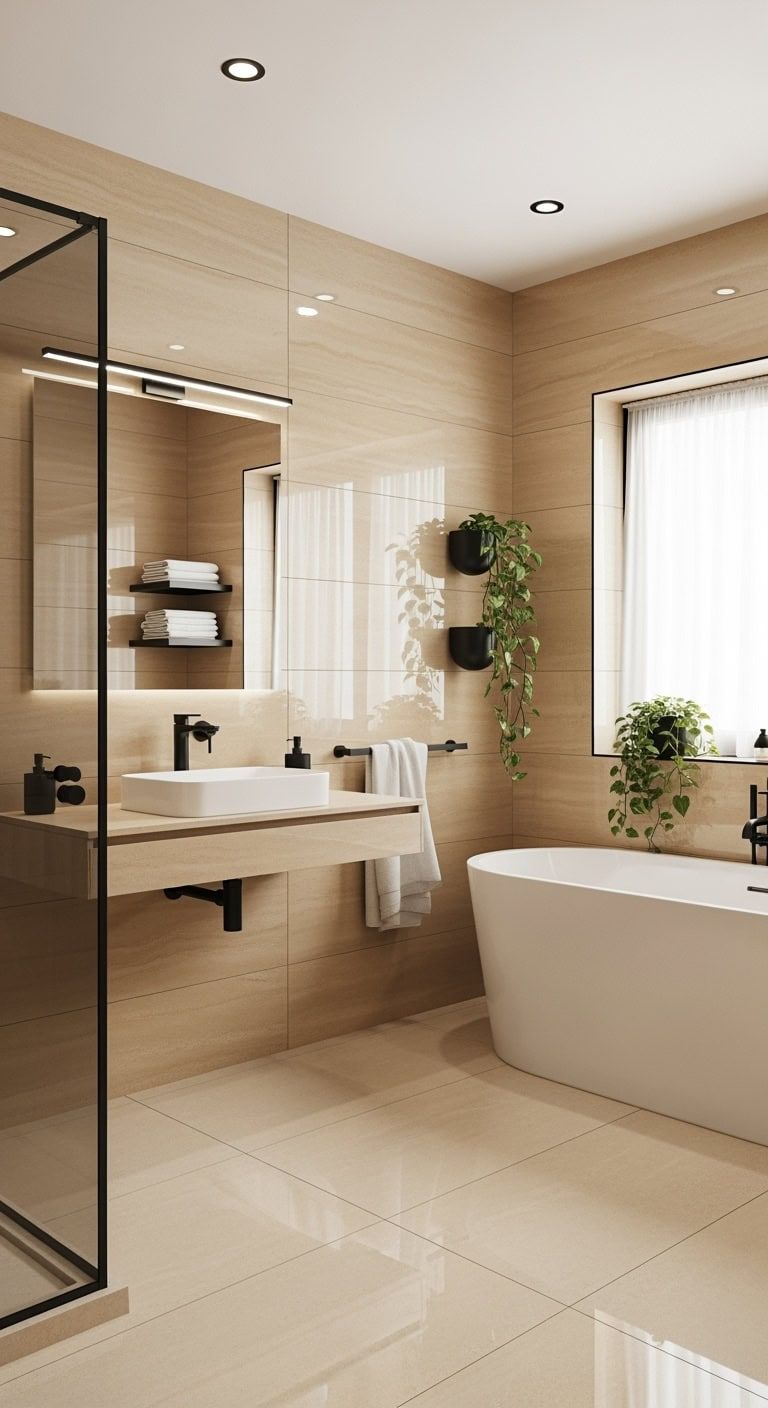 الألوان الفاتحة للحمام تمنح العين شعورًا بالاتساع والاسترخاء